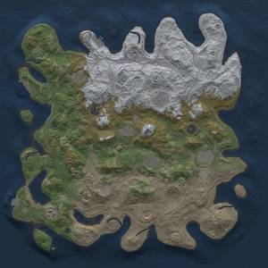 Thumbnail Rust Map: Procedural Map, Size: 4250, Seed: 119006500, 18 Monuments