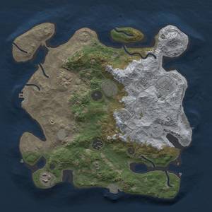 Thumbnail Rust Map: Procedural Map, Size: 3000, Seed: 709845741, 13 Monuments