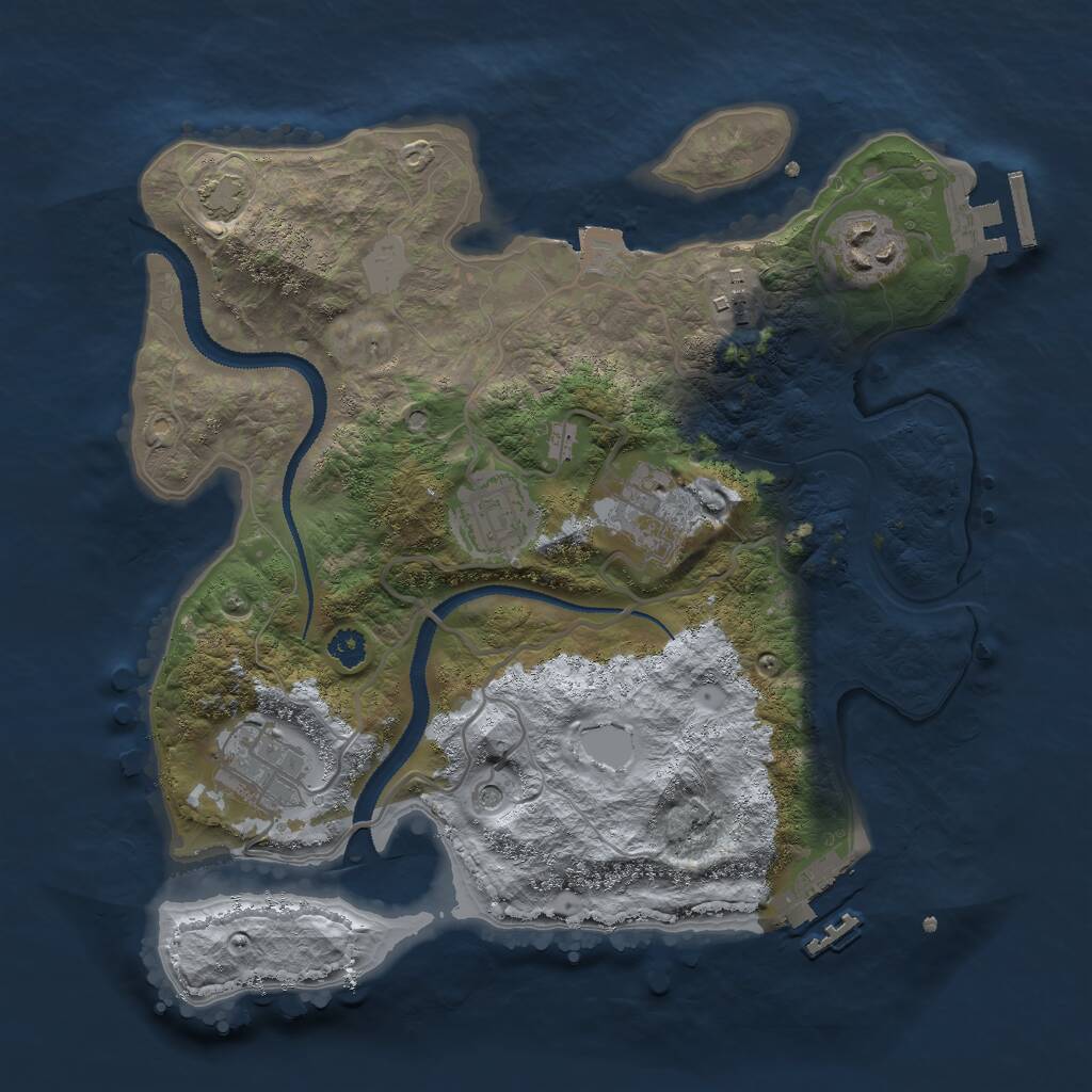 Rust Map: Procedural Map, Size: 2900, Seed: 39087550, 10 Monuments