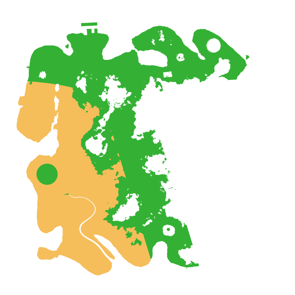 Biome Rust Map: Procedural Map, Size: 3700, Seed: 36964