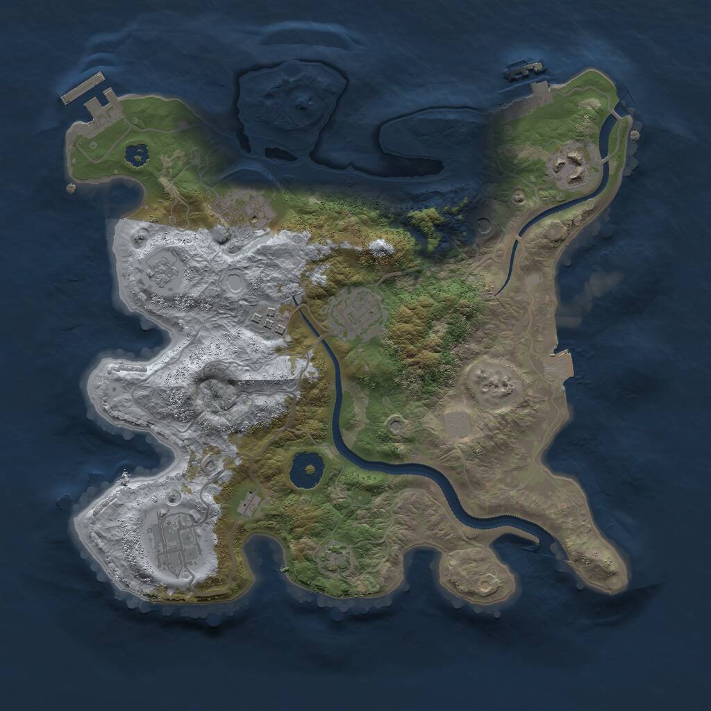 Rust Map: Procedural Map, Size: 3000, Seed: 651436, 11 Monuments