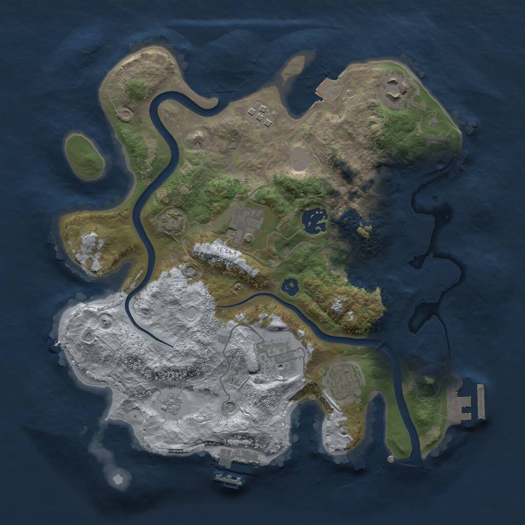 Rust Map: Procedural Map, Size: 3000, Seed: 248, 12 Monuments