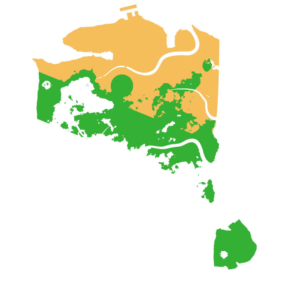 Biome Rust Map: Procedural Map, Size: 3500, Seed: 130356