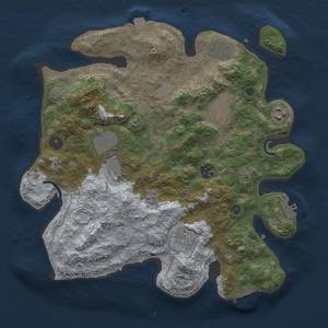 Thumbnail Rust Map: Procedural Map, Size: 3500, Seed: 130356, 15 Monuments