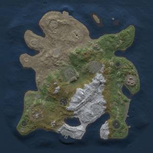 Thumbnail Rust Map: Procedural Map, Size: 3000, Seed: 1562693091, 13 Monuments