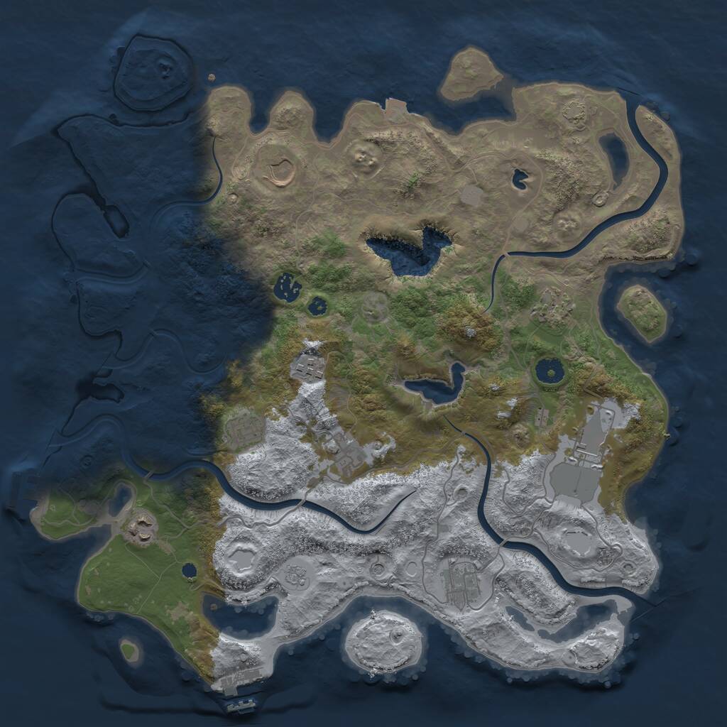 Rust Map: Procedural Map, Size: 4000, Seed: 95882724, 15 Monuments