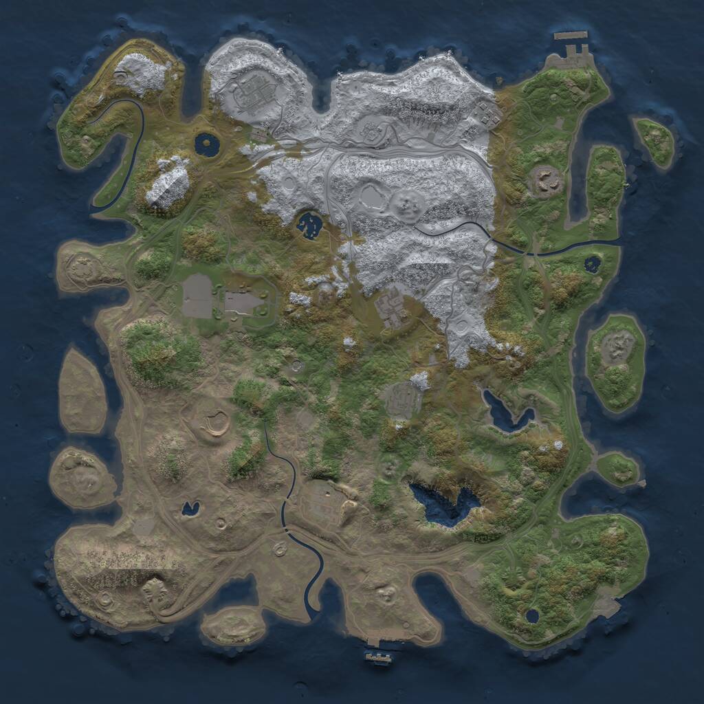 Rust Map: Procedural Map, Size: 4250, Seed: 675210688, 15 Monuments