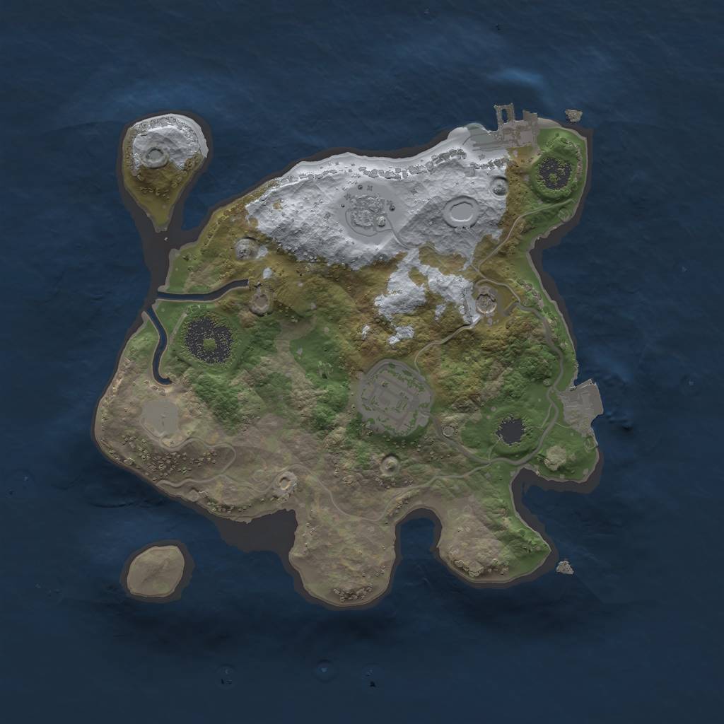 Rust Map: Procedural Map, Size: 2300, Seed: 85185375, 7 Monuments