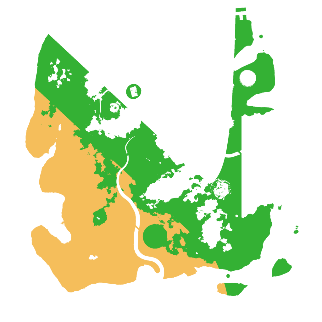 Biome Rust Map: Procedural Map, Size: 3500, Seed: 77416683