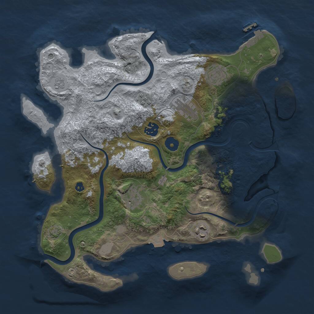 Rust Map: Procedural Map, Size: 3400, Seed: 62292578, 11 Monuments