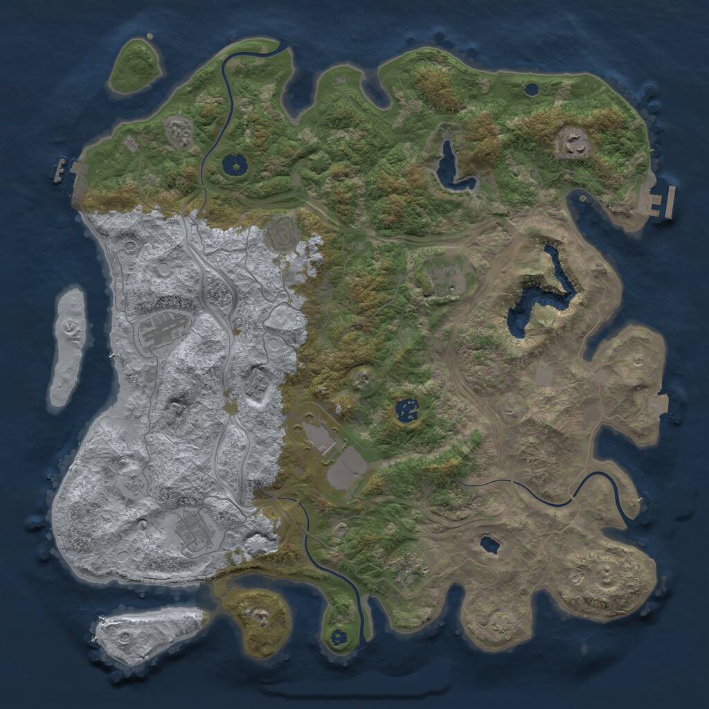 Rust Map: Procedural Map, Size: 4400, Seed: 22332296, 15 Monuments