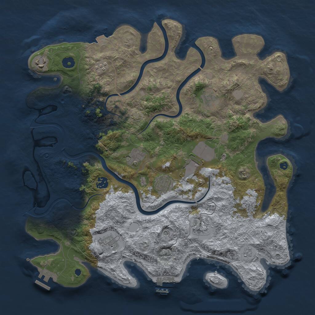 Rust Map: Procedural Map, Size: 3900, Seed: 94441918, 15 Monuments