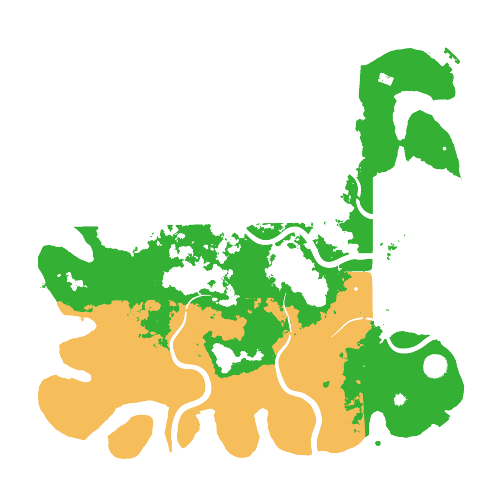 Biome Rust Map: Procedural Map, Size: 3700, Seed: 76713265