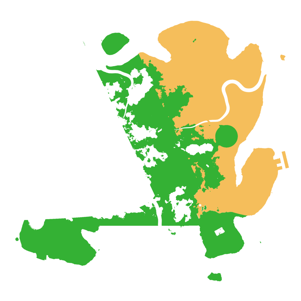 Biome Rust Map: Procedural Map, Size: 3550, Seed: 27492726