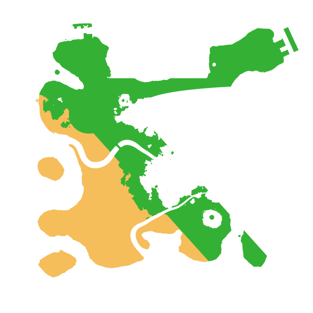 Biome Rust Map: Procedural Map, Size: 2500, Seed: 173334