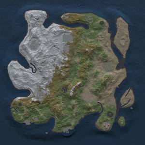 Thumbnail Rust Map: Procedural Map, Size: 3600, Seed: 13009, 16 Monuments