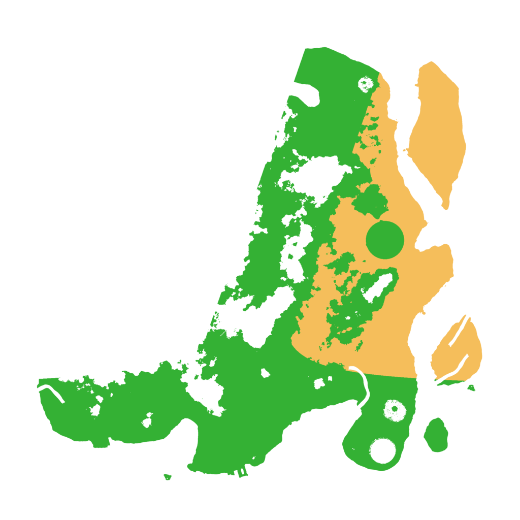 Biome Rust Map: Procedural Map, Size: 3600, Seed: 13009