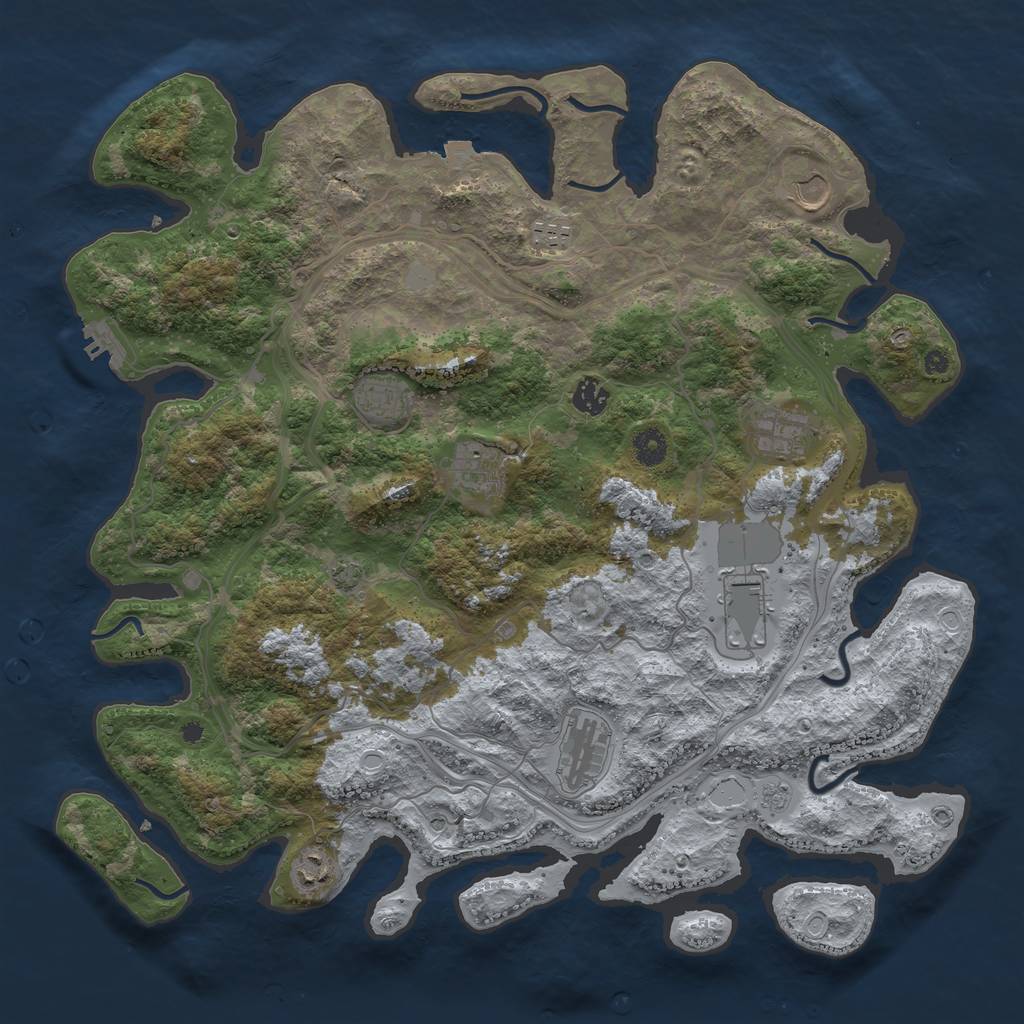 Rust Map: Procedural Map, Size: 4250, Seed: 67026912, 16 Monuments