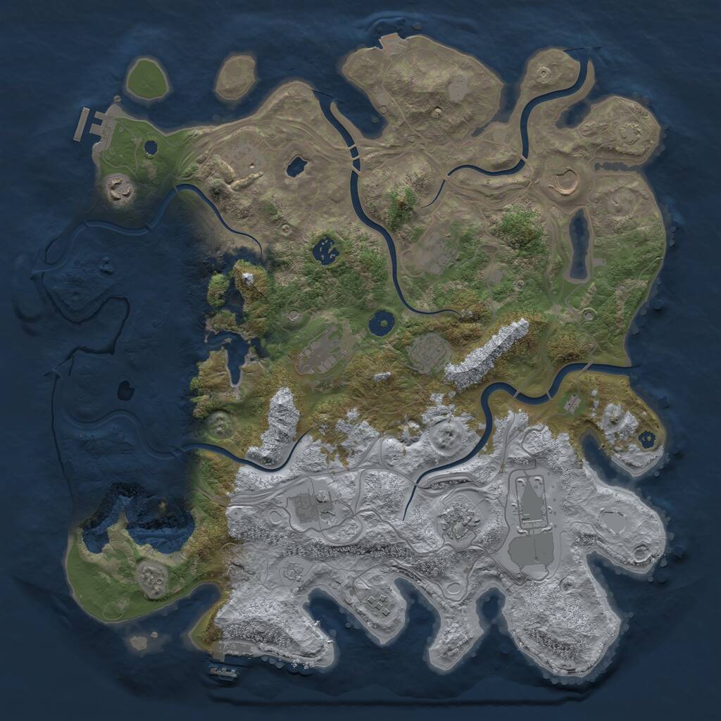 Rust Map: Procedural Map, Size: 4250, Seed: 23508814, 17 Monuments