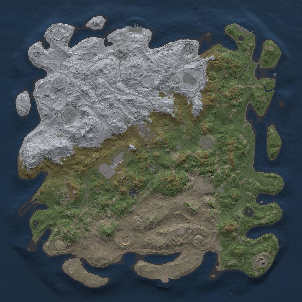 Rust Map: Procedural Map, Size: 4800, Seed: 20153000, 19 Monuments