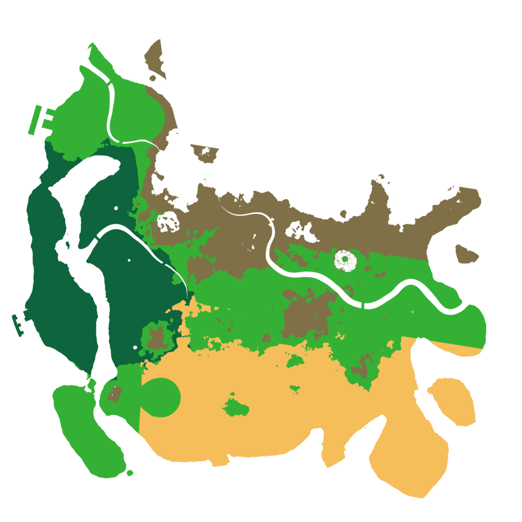 Biome Rust Map: Procedural Map, Size: 3500, Seed: 85845221