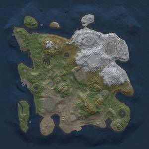 Thumbnail Rust Map: Procedural Map, Size: 3000, Seed: 12587, 12 Monuments
