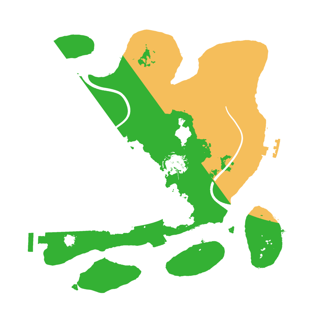 Biome Rust Map: Procedural Map, Size: 2500, Seed: 1036045853