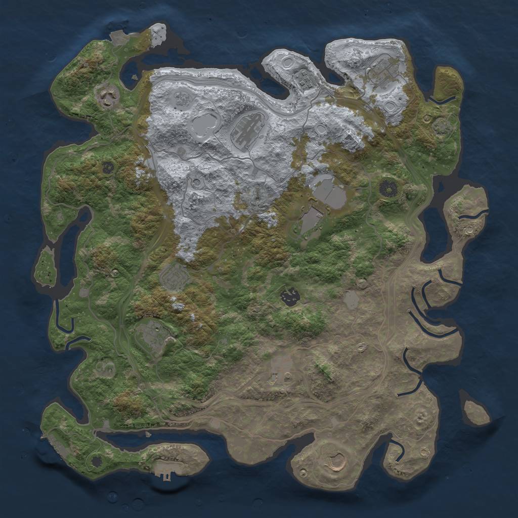 Rust Map: Procedural Map, Size: 4250, Seed: 67833352, 18 Monuments