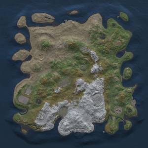 Thumbnail Rust Map: Procedural Map, Size: 3850, Seed: 580400045, 17 Monuments