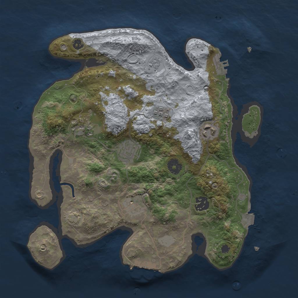Rust Map: Procedural Map, Size: 3000, Seed: 19286, 13 Monuments