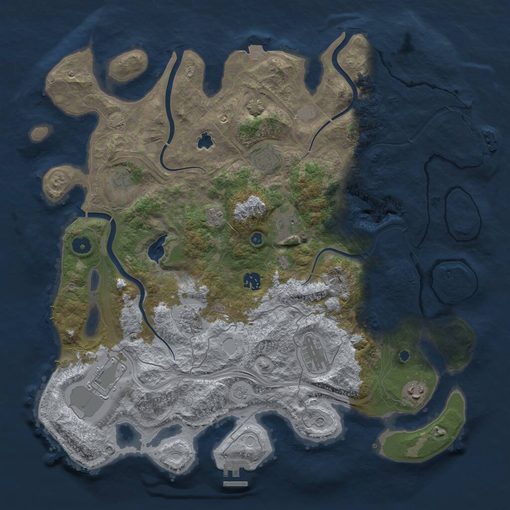 Rust Map: Procedural Map, Size: 4250, Seed: 1471848919, 15 Monuments