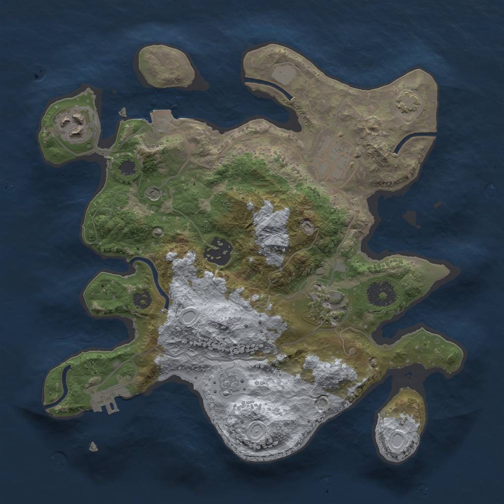 Rust Map: Procedural Map, Size: 2750, Seed: 41639825, 11 Monuments