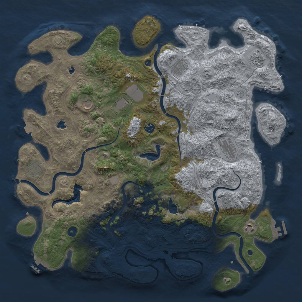 Rust Map: Procedural Map, Size: 4500, Seed: 730307064, 15 Monuments