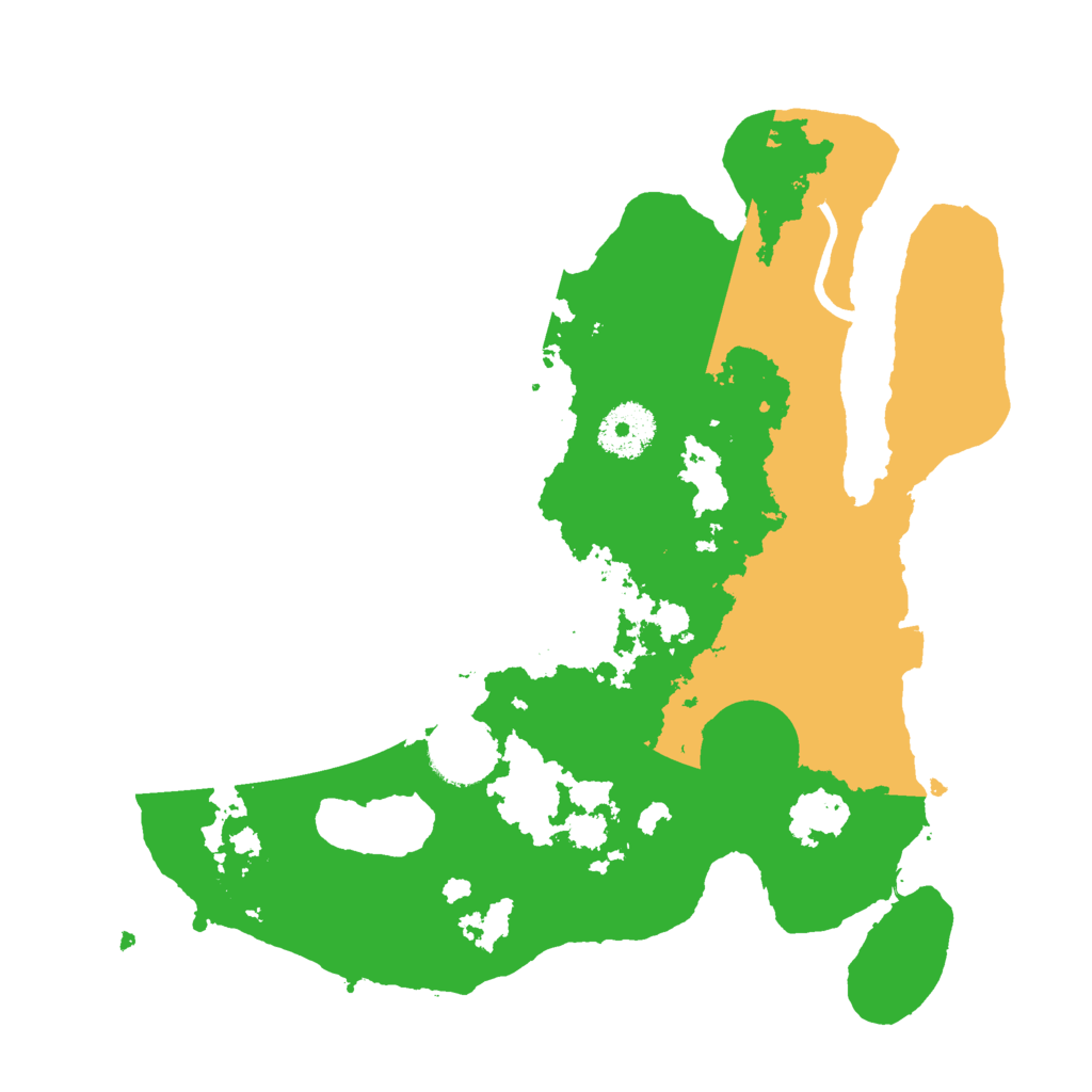 Biome Rust Map: Procedural Map, Size: 3000, Seed: 13696