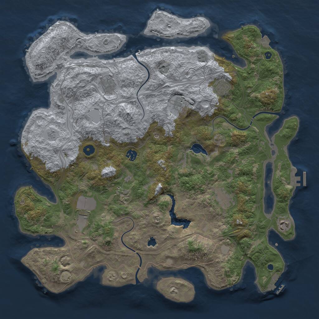 Rust Map: Procedural Map, Size: 4400, Seed: 81198242, 15 Monuments