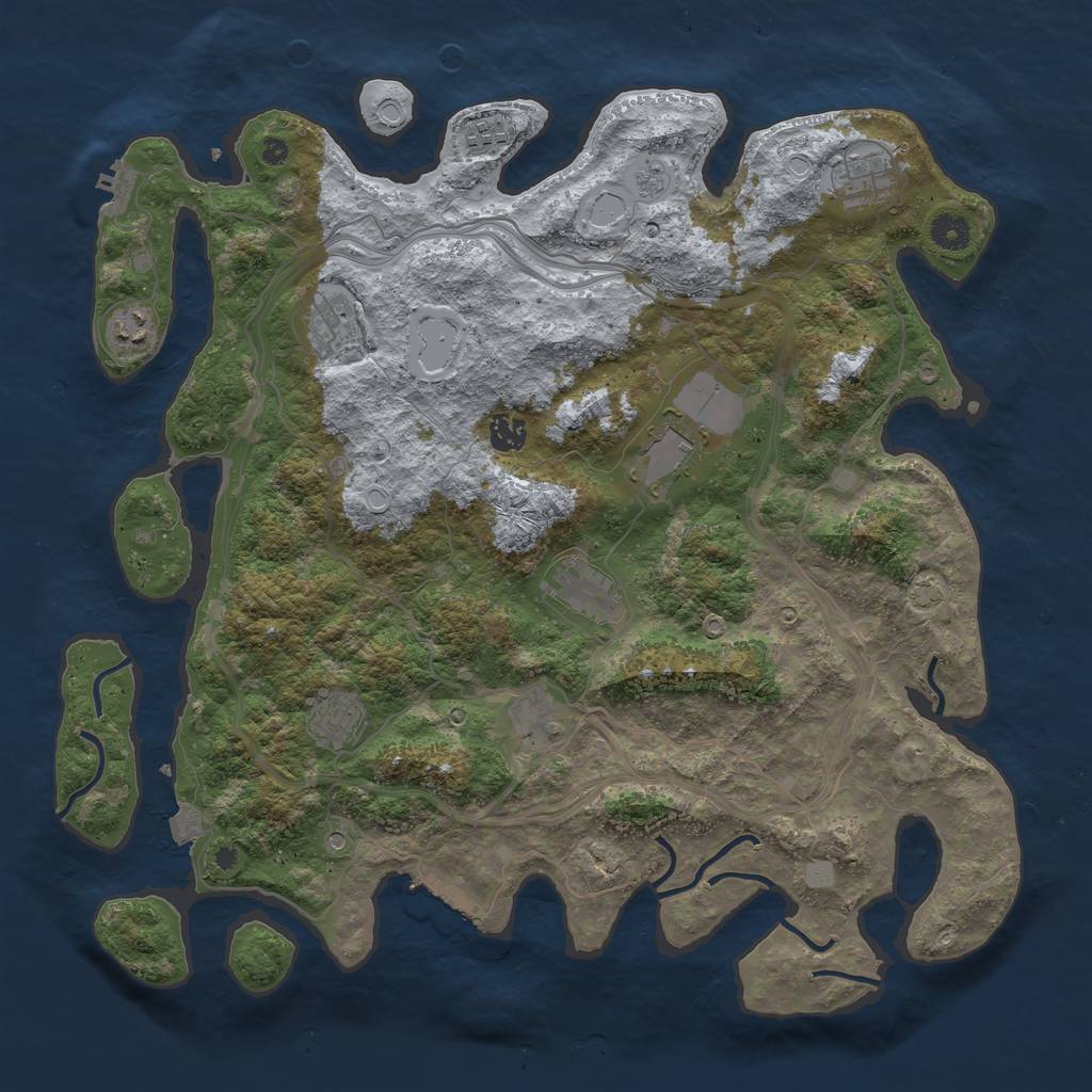 Rust Map: Procedural Map, Size: 4250, Seed: 18738831, 17 Monuments