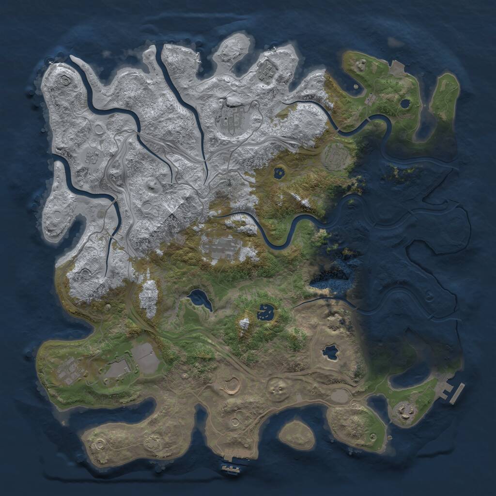 Rust Map: Procedural Map, Size: 4300, Seed: 89018628, 15 Monuments