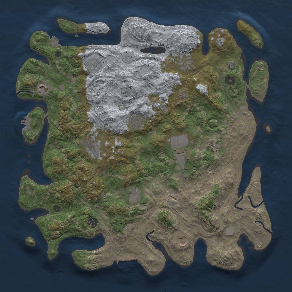Rust Map: Procedural Map, Size: 4250, Seed: 81671882, 19 Monuments