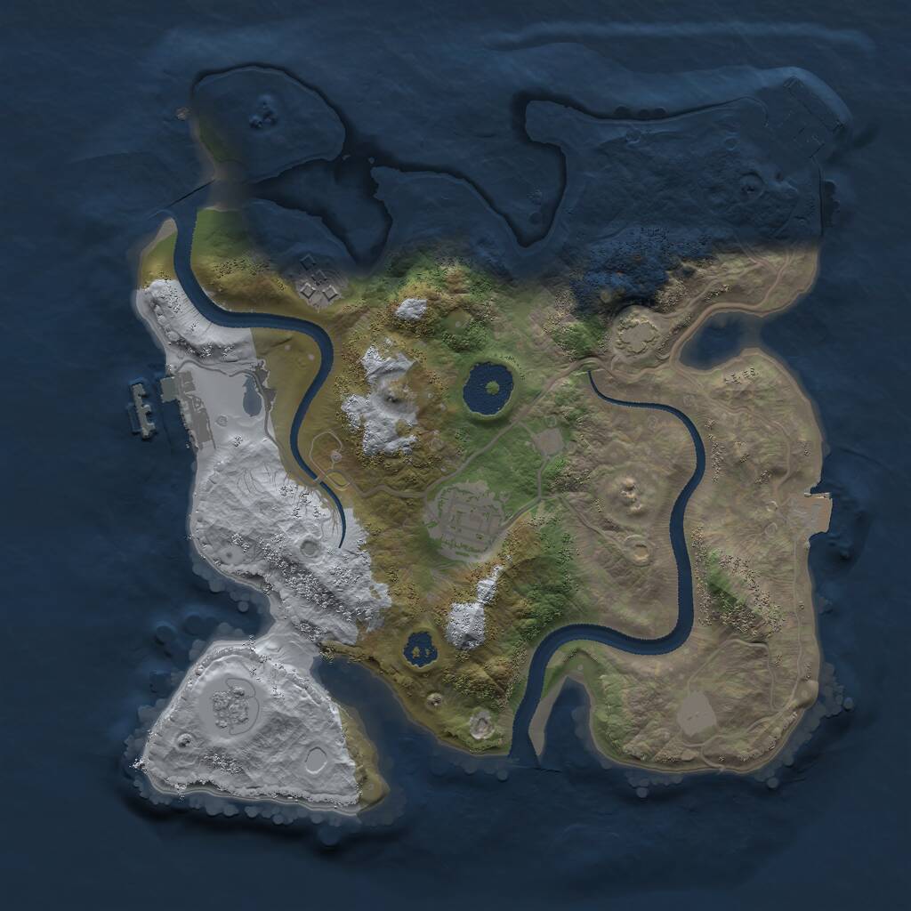 Rust Map: Procedural Map, Size: 2700, Seed: 452142881, 7 Monuments