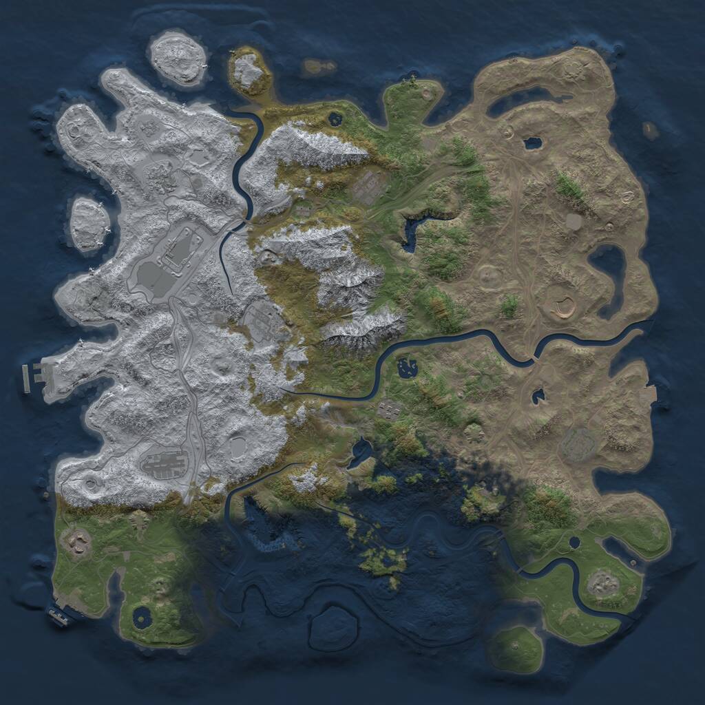 Rust Map: Procedural Map, Size: 5000, Seed: 1769134895, 17 Monuments