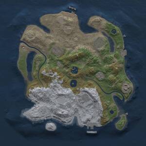 Thumbnail Rust Map: Procedural Map, Size: 3000, Seed: 1697891423, 12 Monuments