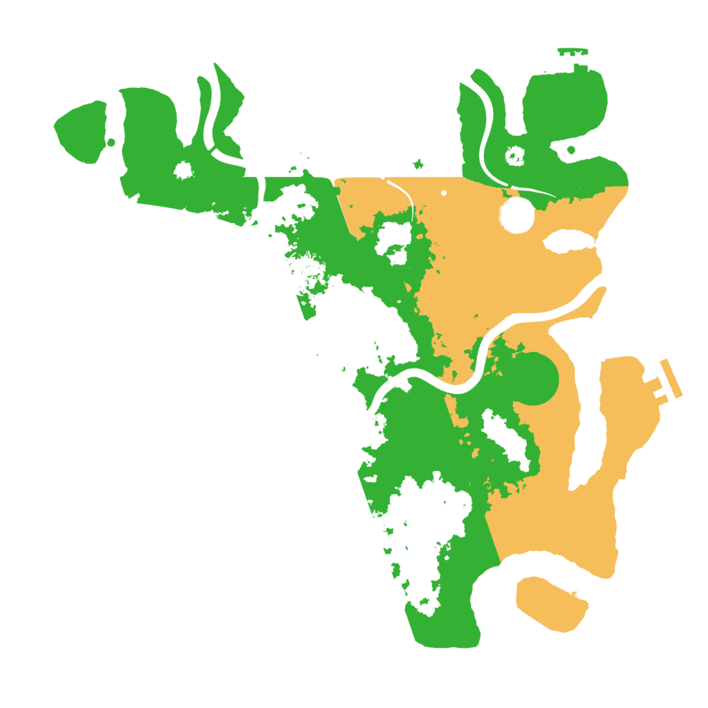 Biome Rust Map: Procedural Map, Size: 3550, Seed: 57686632