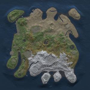 Thumbnail Rust Map: Procedural Map, Size: 3000, Seed: 229694021, 13 Monuments