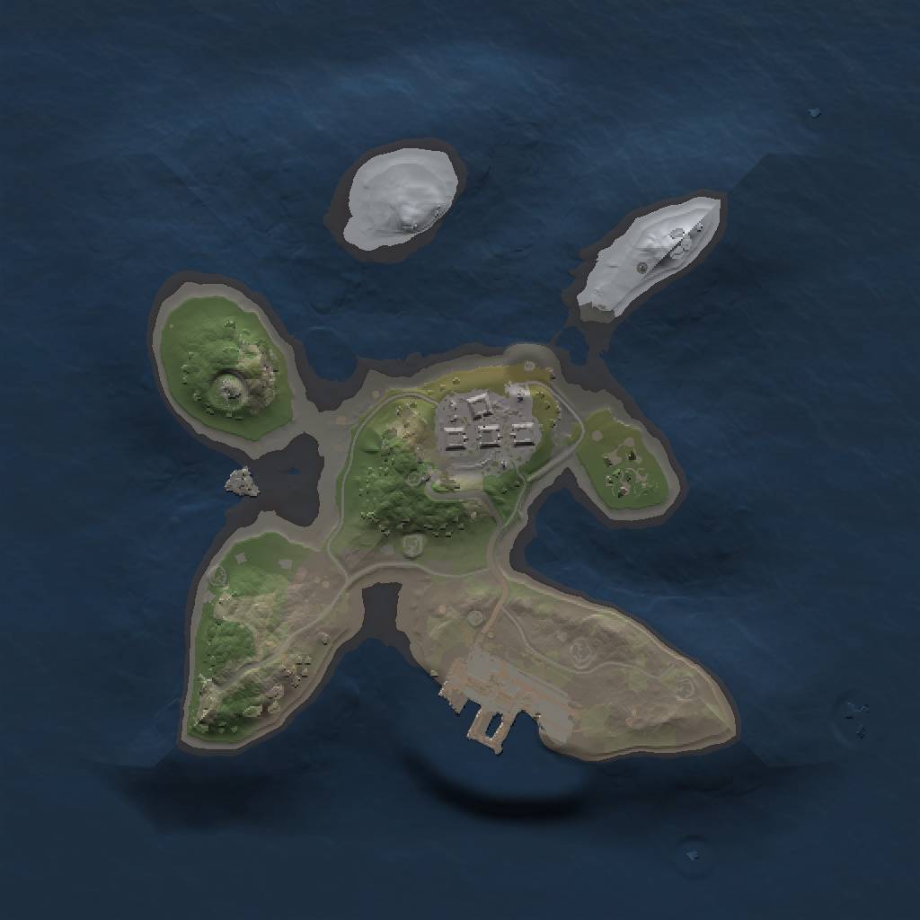 Rust Map: Procedural Map, Size: 1500, Seed: 65789721, 5 Monuments