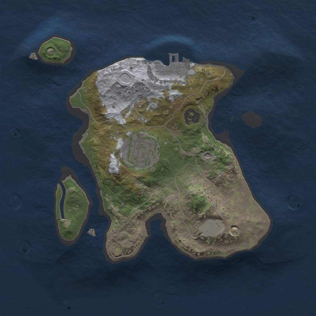 Rust Map: Procedural Map, Size: 2000, Seed: 1872658182, 5 Monuments
