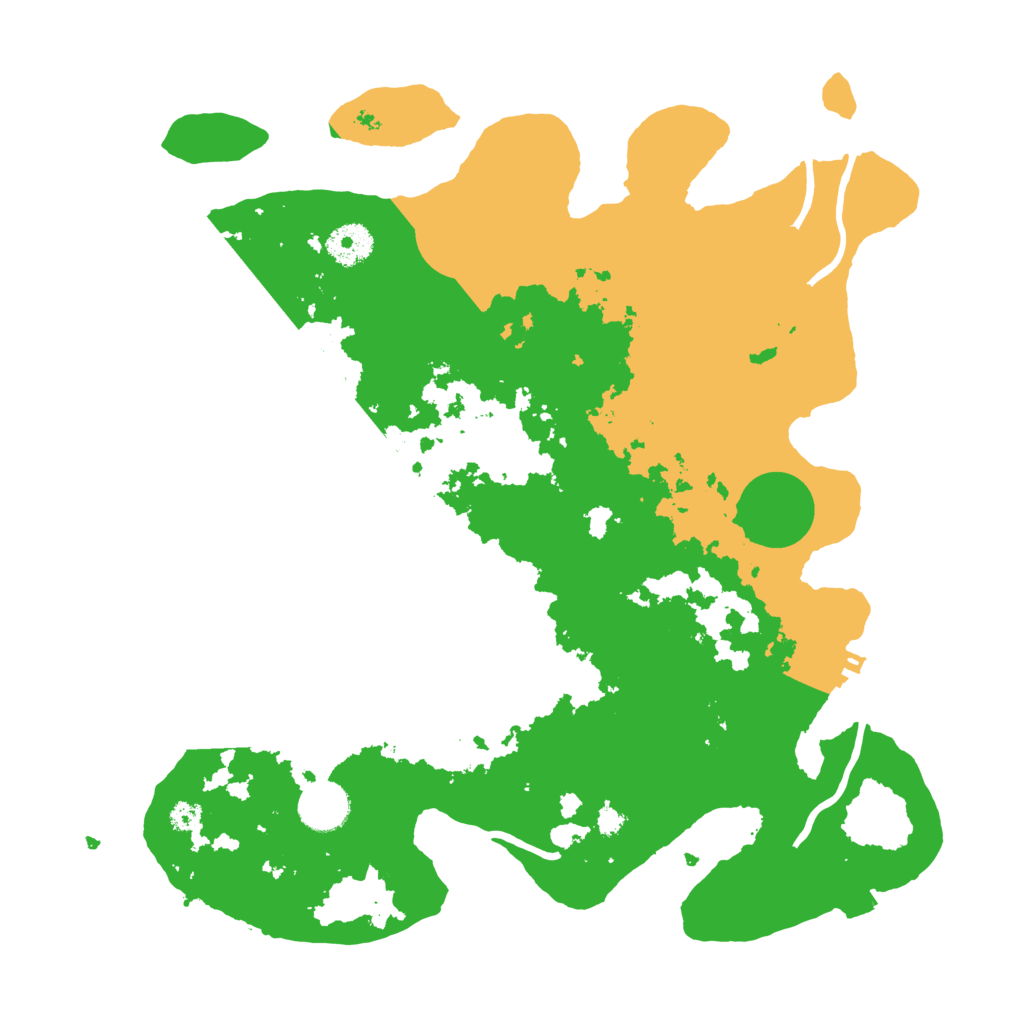 Biome Rust Map: Procedural Map, Size: 3550, Seed: 77378557