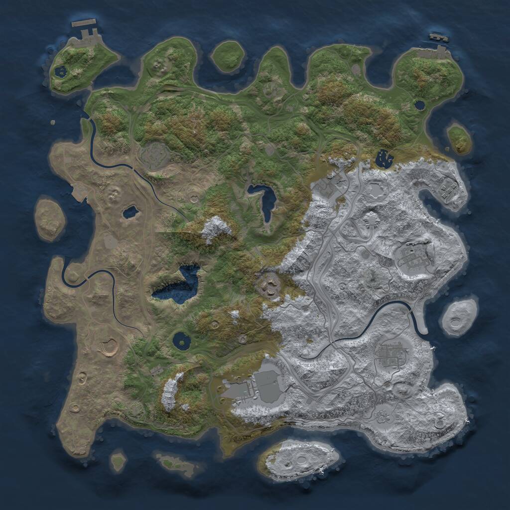 Rust Map: Procedural Map, Size: 4250, Seed: 74279786, 15 Monuments