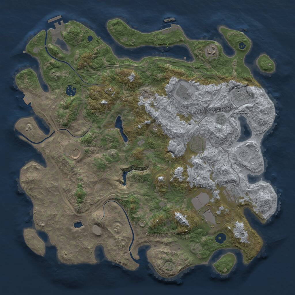 Rust Map: Procedural Map, Size: 4250, Seed: 69082919, 15 Monuments