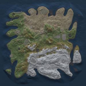 Thumbnail Rust Map: Procedural Map, Size: 3700, Seed: 28589259, 17 Monuments