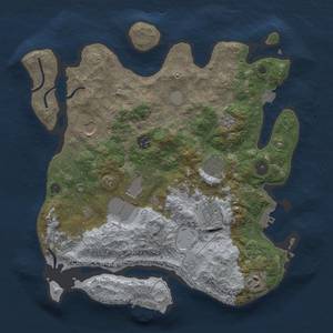 Thumbnail Rust Map: Procedural Map, Size: 3500, Seed: 1001, 16 Monuments